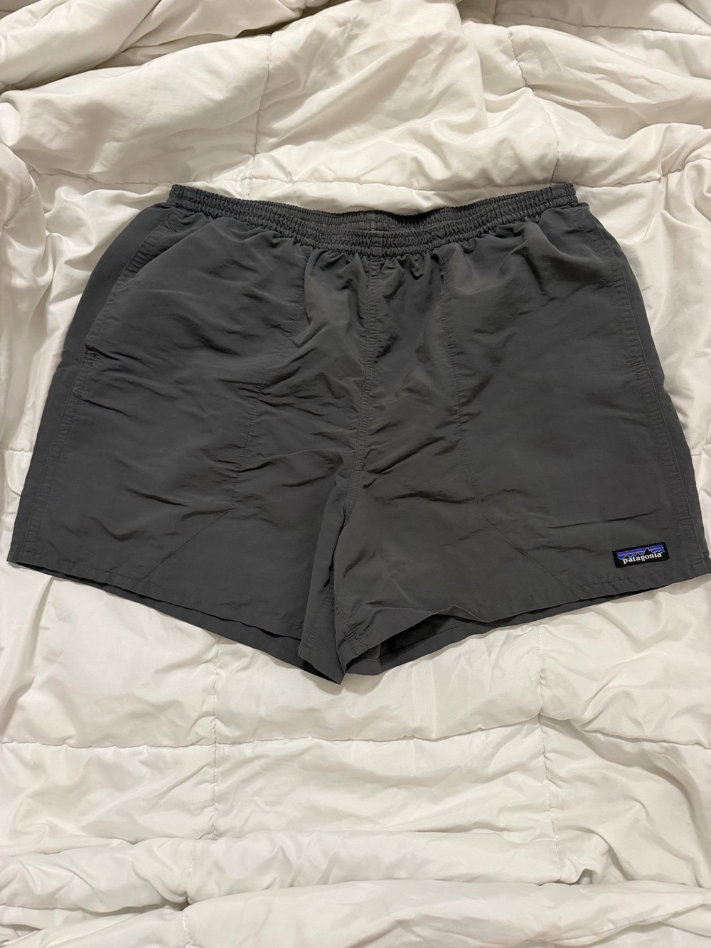 Patagonia Baggies Gray Nylon Athletic Shorts